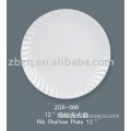 magnesia porcelain 12" rib shallow plate